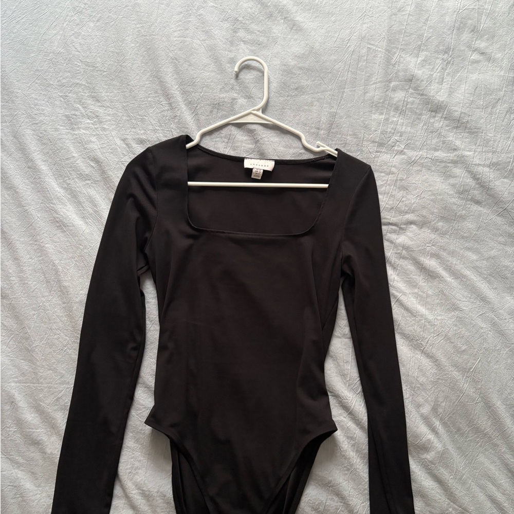 TopShop Black Long Sleeve Bodysuit